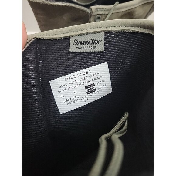 Hoffmans SG10PowerX Sage Powerline Steel Toe 10" Leather Lineman Boots 13 New - Picture 4 of 7